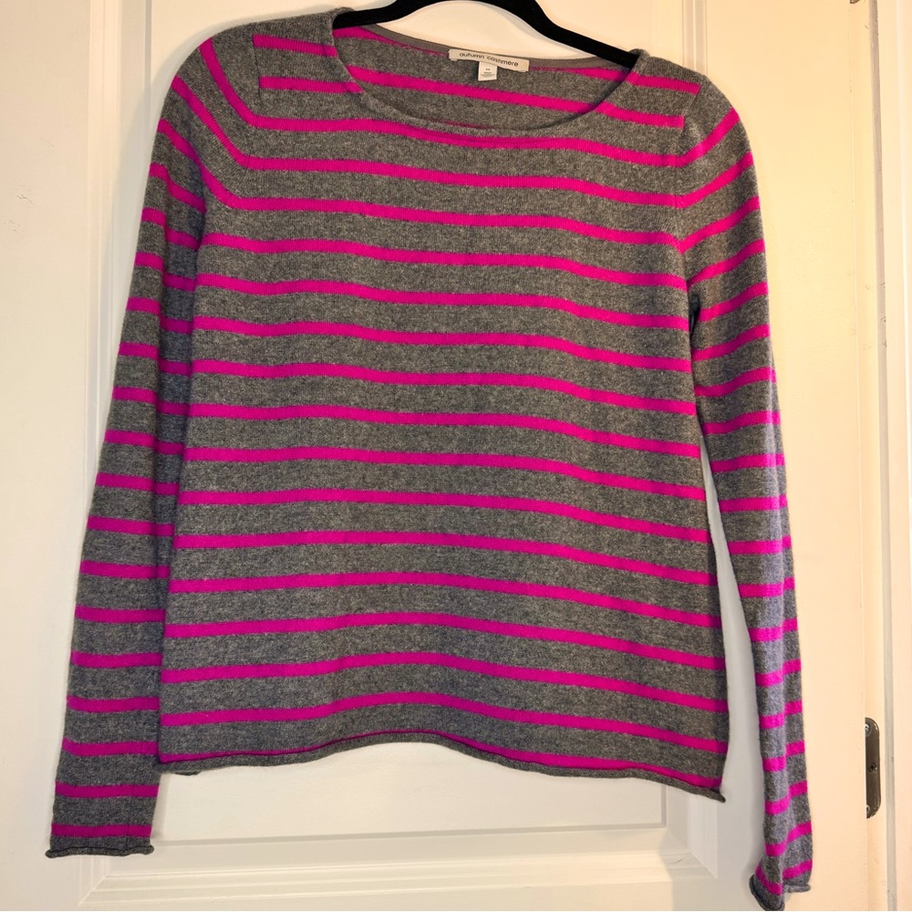 100% Cashmere Autumn Cashmere Striped Sweater